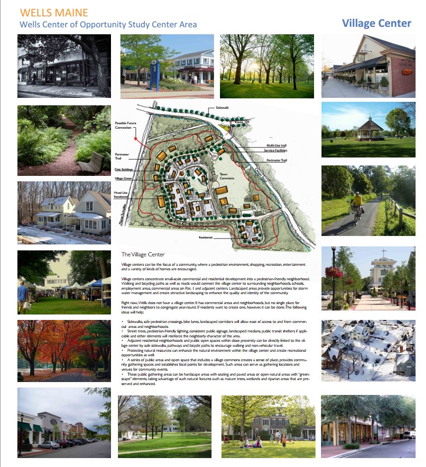 Wells Village Center Vision for Sustain Southern Maine Study Area