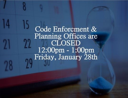 CEO and Planning Offices to be closed Jan 28 newsflash