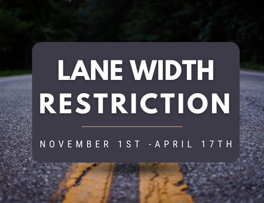 Lane width Newsflash