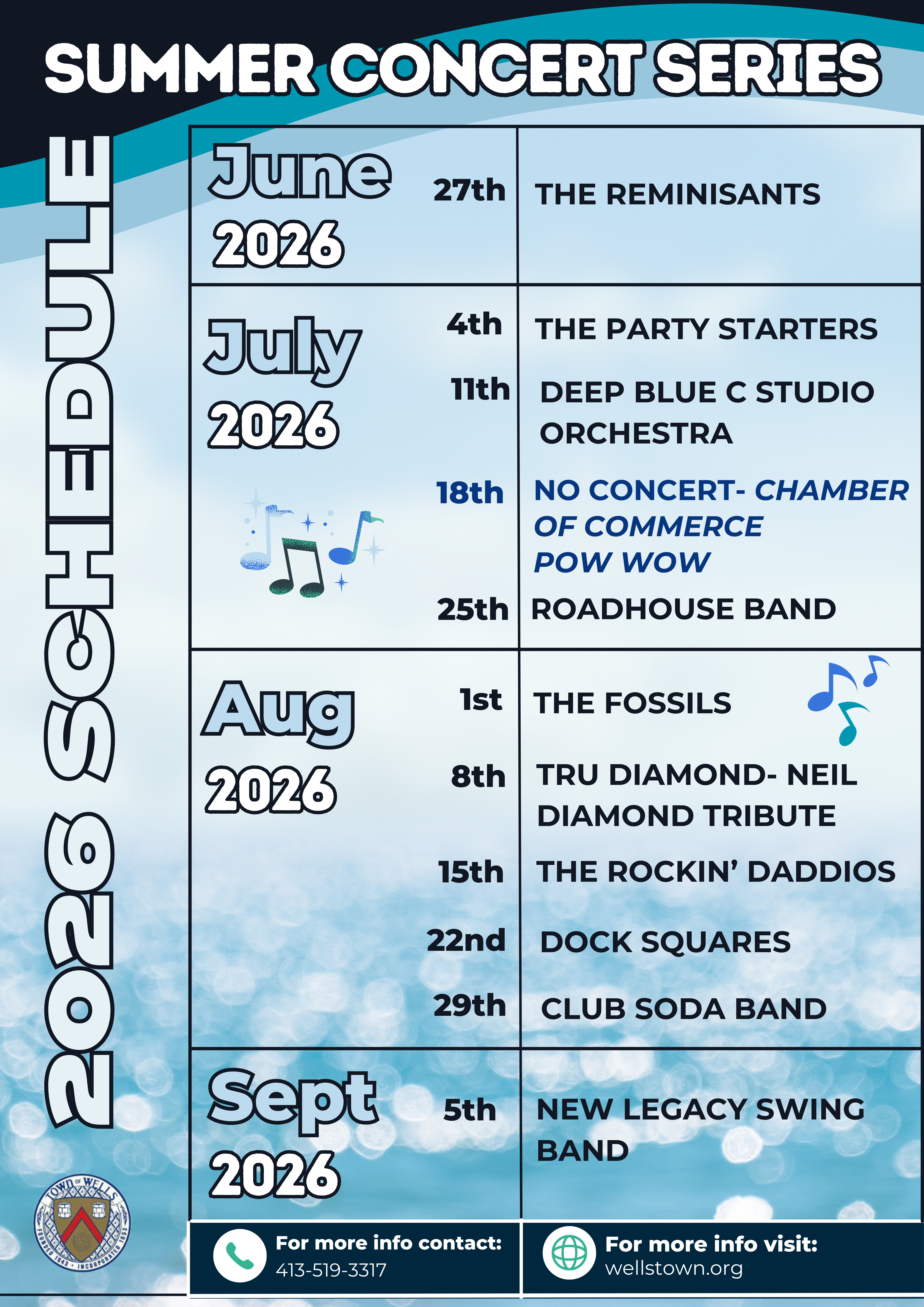 2026 Summer Concert Schedule 2 