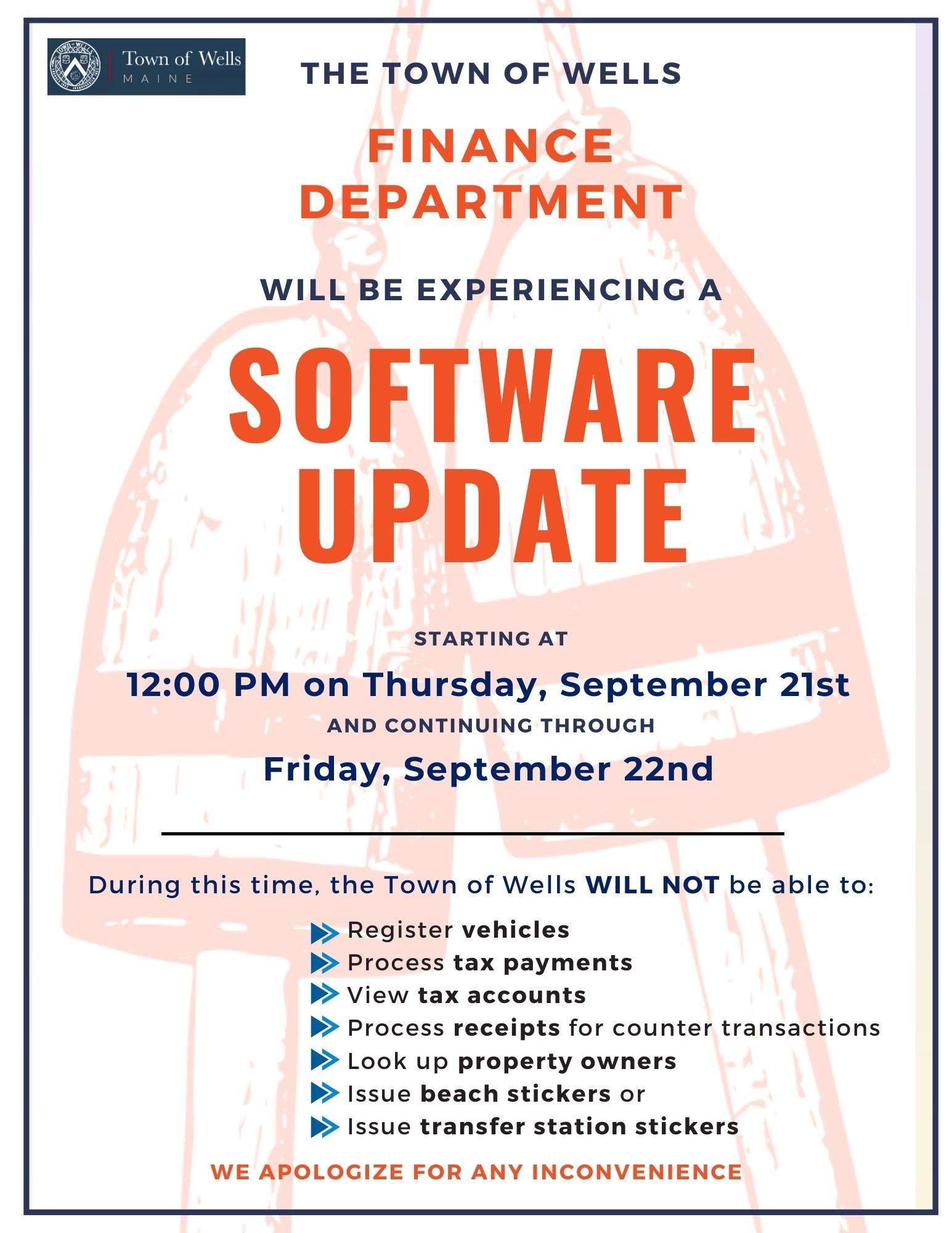 Software Update Town Hall Flyer